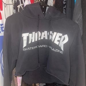 Thrasher cropped hoodie